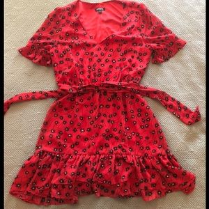 Red Floral Dress Express